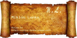 Miklós Lenke névjegykártya
