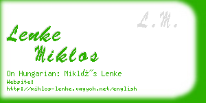 lenke miklos business card